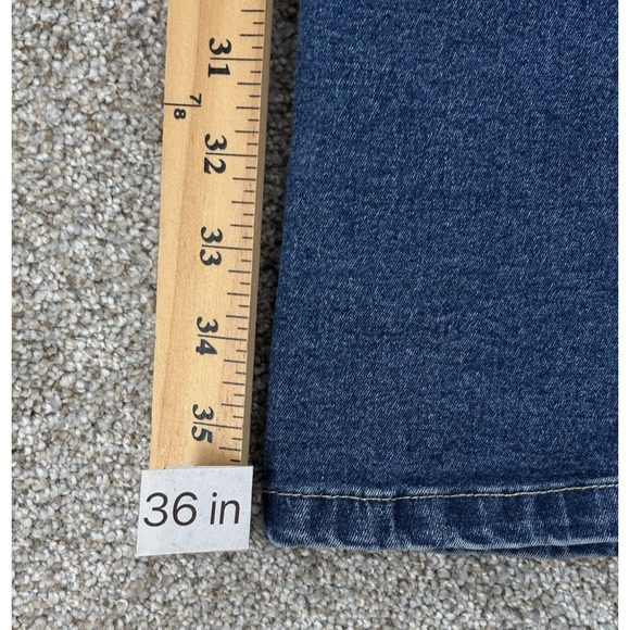 VTG Caribbean Joe Jean Midi Maxi Prairie Skirt Sz 10 Western Cottagecore 90s Y2K - Picture 9 of 9